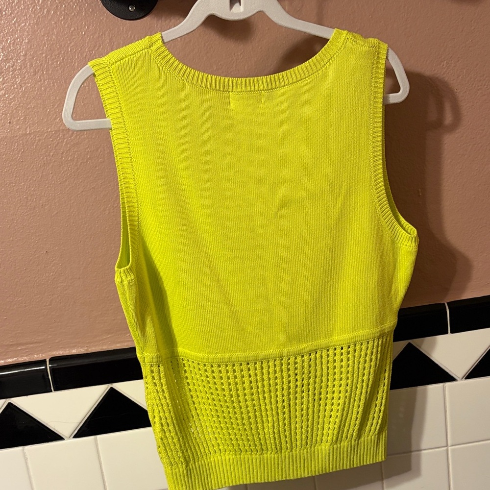 The Drop XL NWT Sulphur Spring (Neon Green) Sleeveless Knit Top - Picture 8 of 8